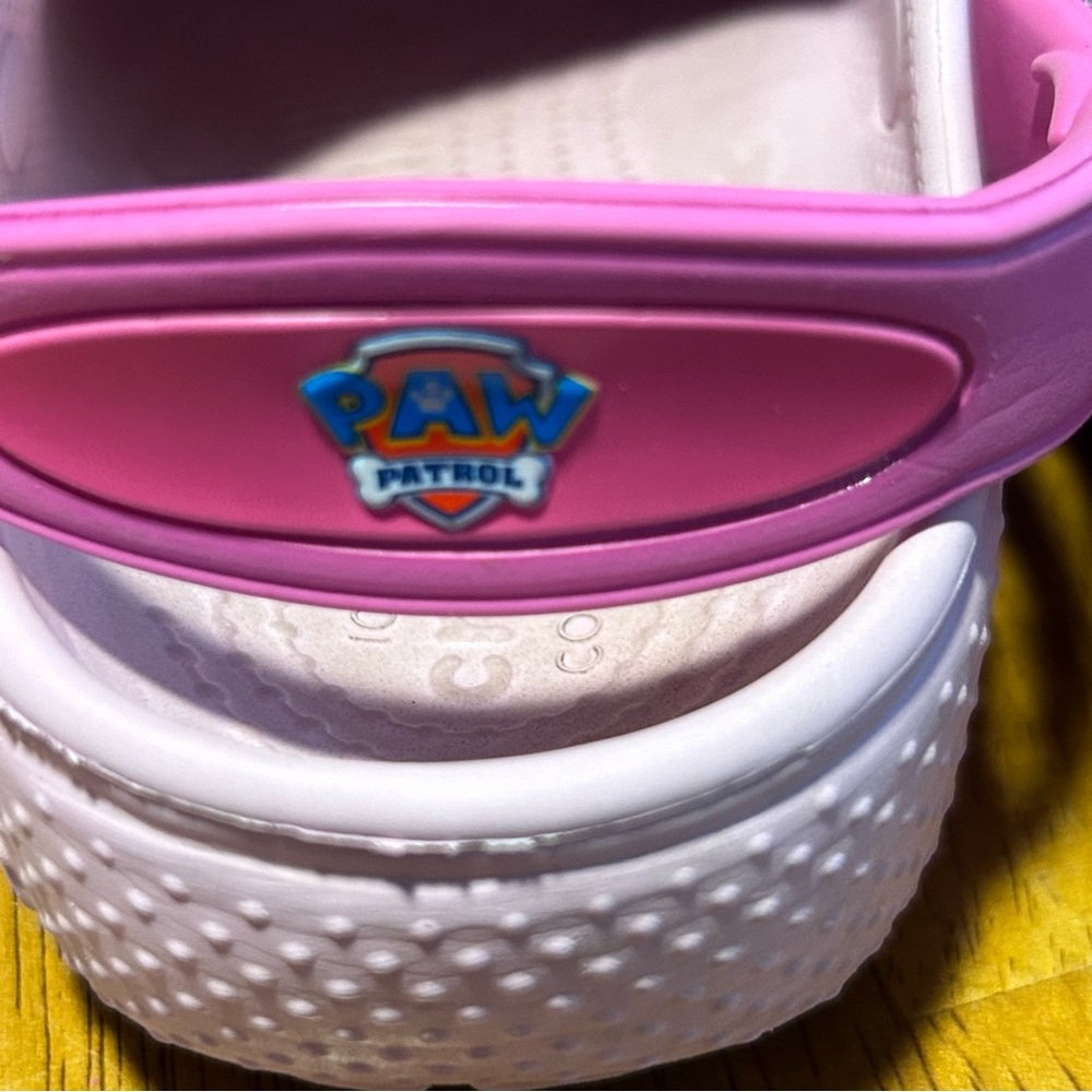 CROCS Paw Patrol Light Pink Skye & Everest | Big Girl Size 2 - Picture 4 of 9